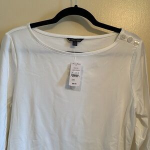 Brooks Brothers Long Sleeve Boat-Neck Top - NWT